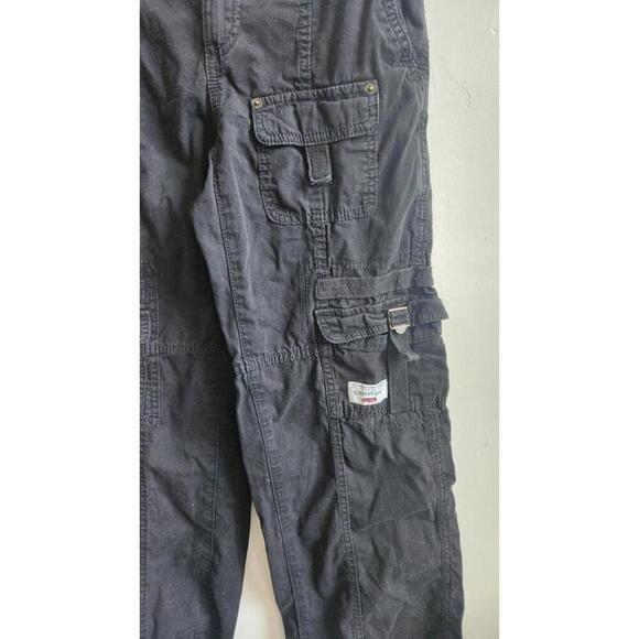 Bershka Cargo Pants Youth 10-12 Years Black Multi Pocket Utility Streetwear - Picture 2 of 6
